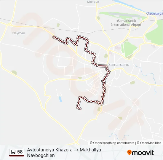 58 Bus Line Map