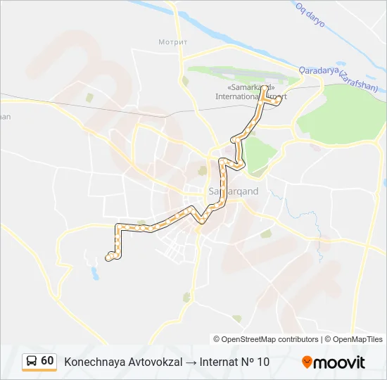 Автобус 60: карта маршрута