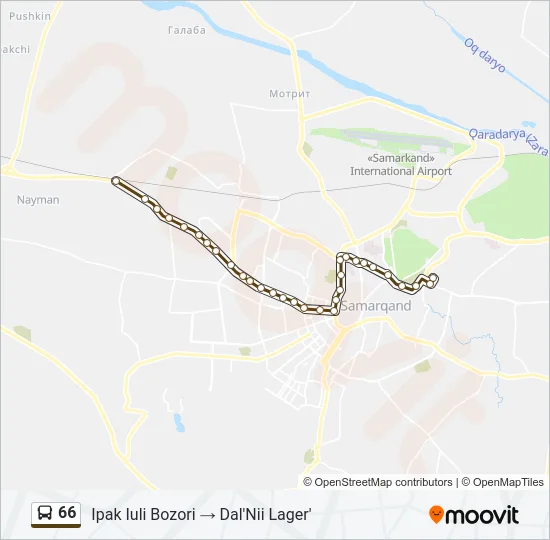 66 Bus Line Map