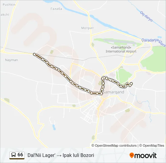 66 Bus Line Map