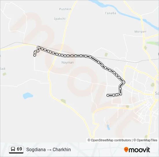 69 Bus Line Map