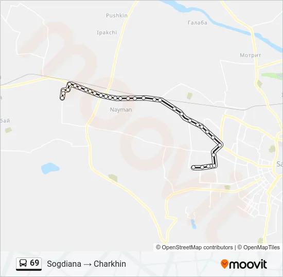 69 Bus Line Map