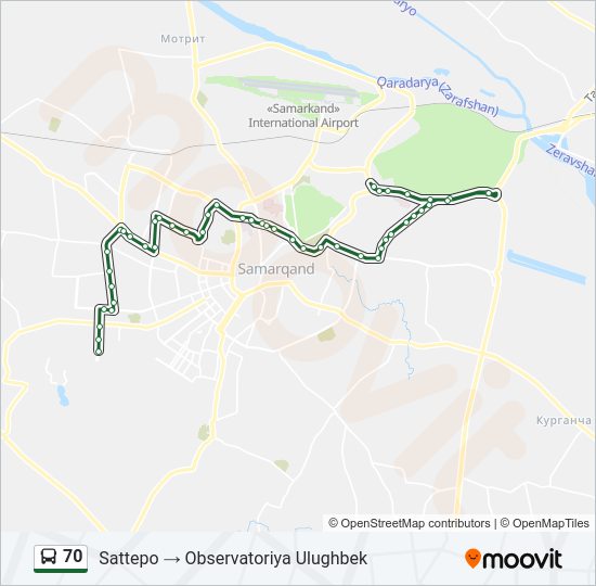 70 Bus Line Map