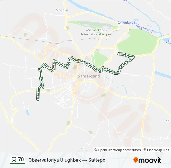 70 Bus Line Map