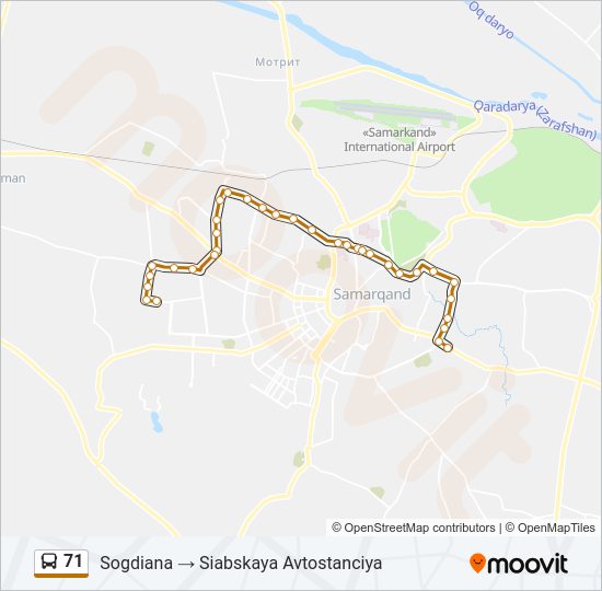 Автобус 71: карта маршрута