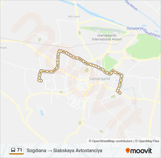 71 Bus Line Map