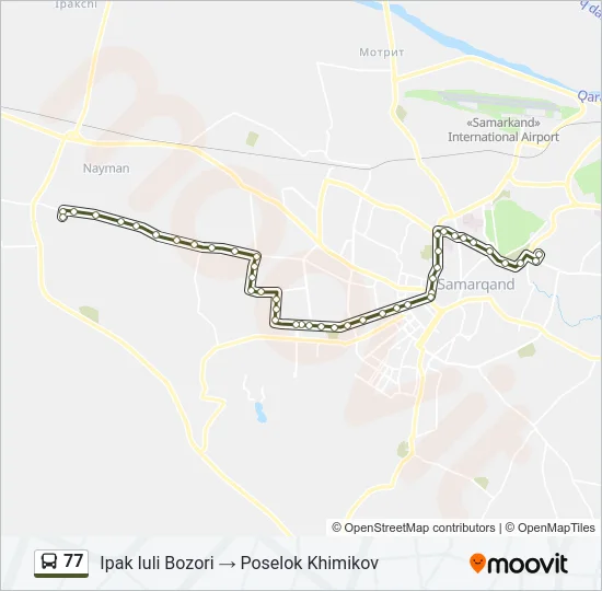 77 Bus Line Map