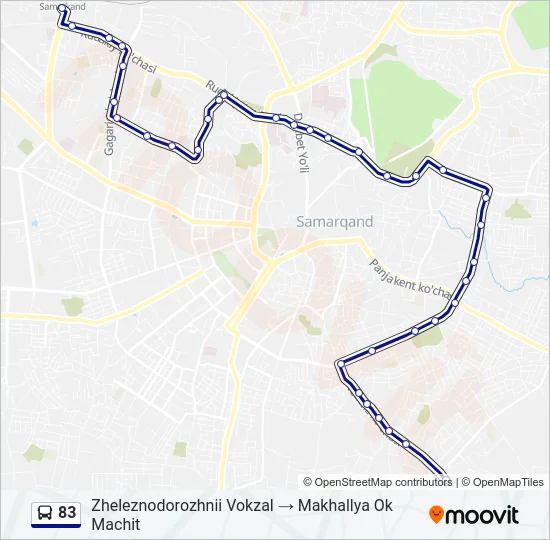 83 Bus Line Map