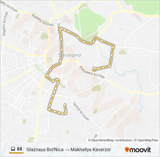 88 Bus Line Map