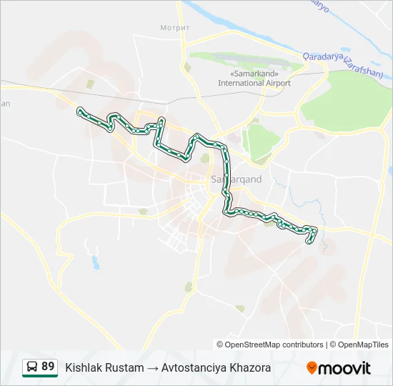 89 Bus Line Map