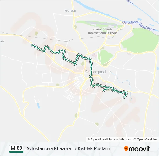 89 Bus Line Map