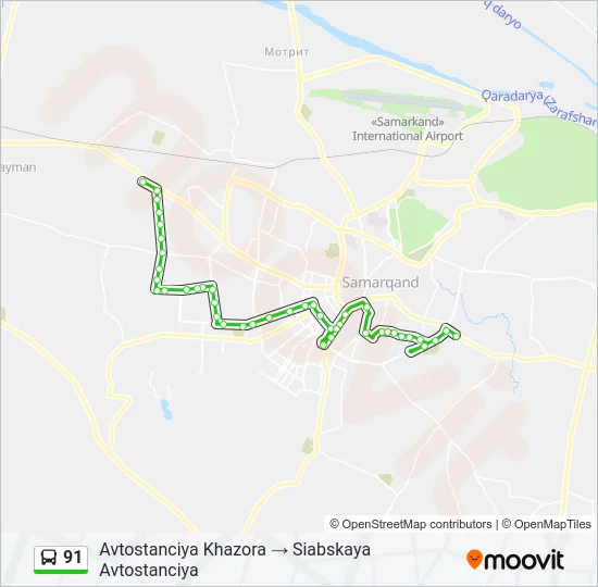 91 Bus Line Map