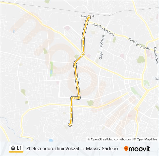 L1 Light Rail Line Map