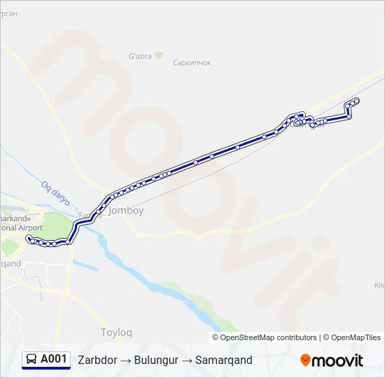 A001 Bus Line Map