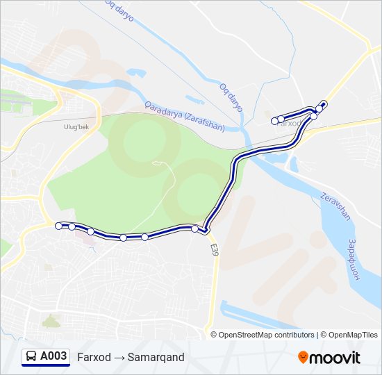 A003 Bus Line Map