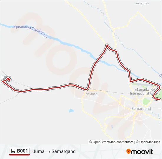 B001 Bus Line Map