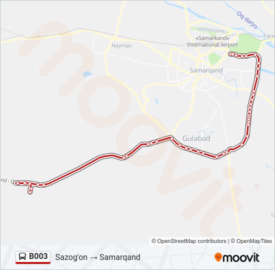 B003 Bus Line Map