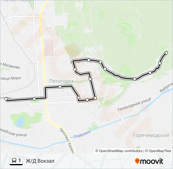 1 Bus Line Map