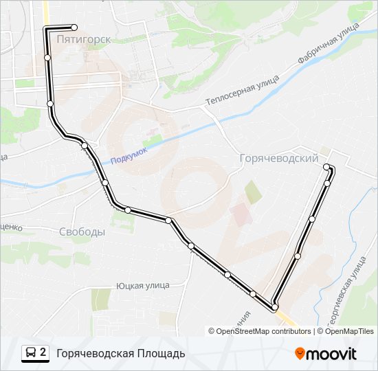 Автобус 2: карта маршрута