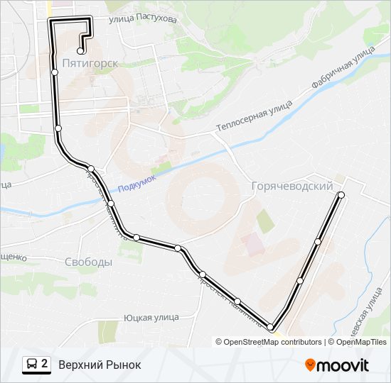 2 Bus Line Map