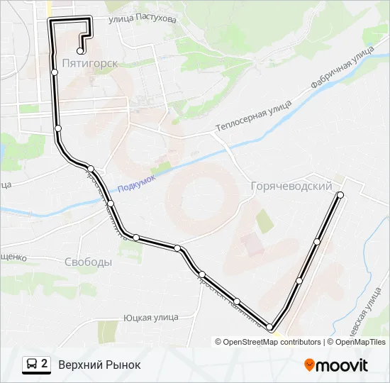 2 Bus Line Map