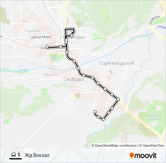 5 Bus Line Map