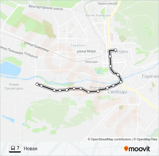 Автобус 7: карта маршрута