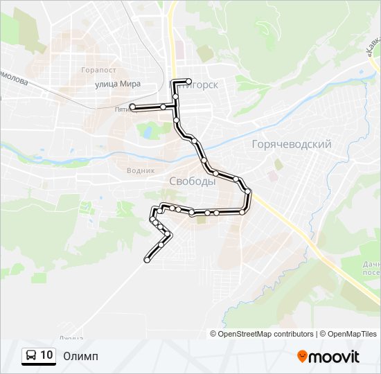 10 Bus Line Map