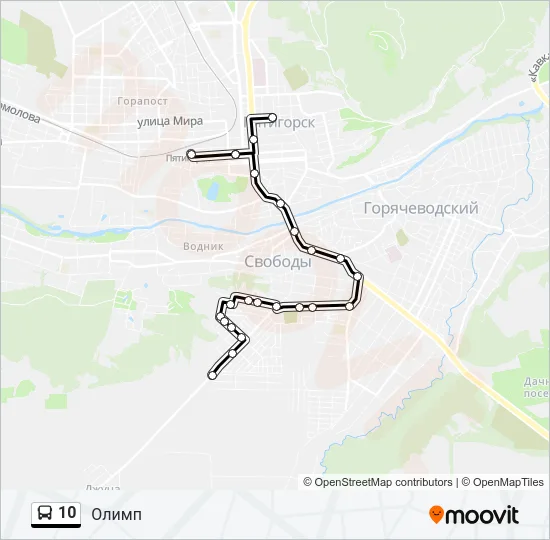 10 Bus Line Map