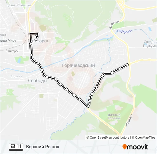 11 Bus Line Map
