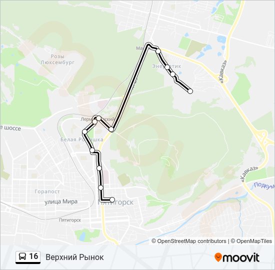 16 Bus Line Map