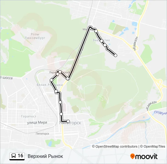 16 Bus Line Map