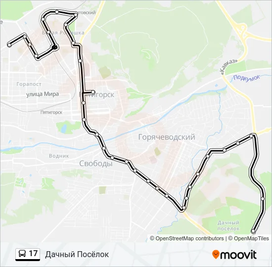 17 Bus Line Map