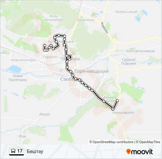 17 Bus Line Map