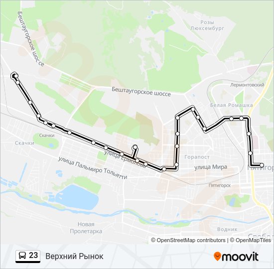 Автобус 23: карта маршрута