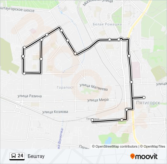 Автобус 24: карта маршрута