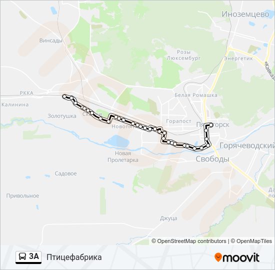 3А Bus Line Map