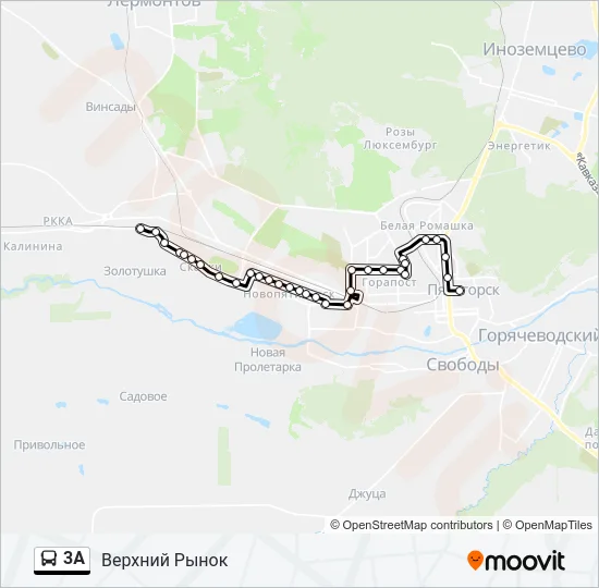 3А Bus Line Map