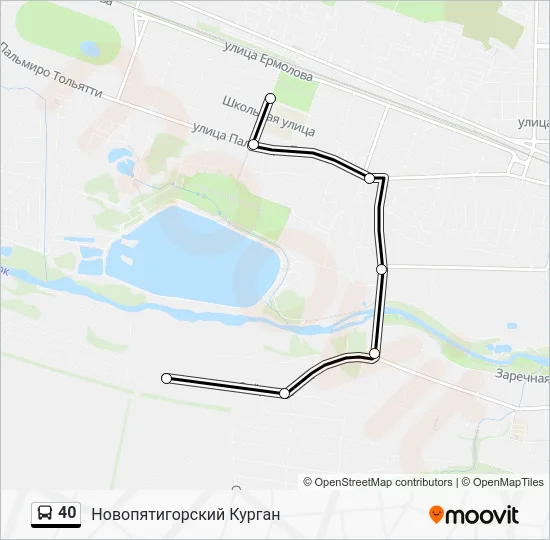 Автобус 40: карта маршрута