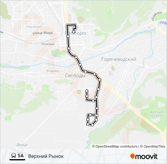 5А Bus Line Map