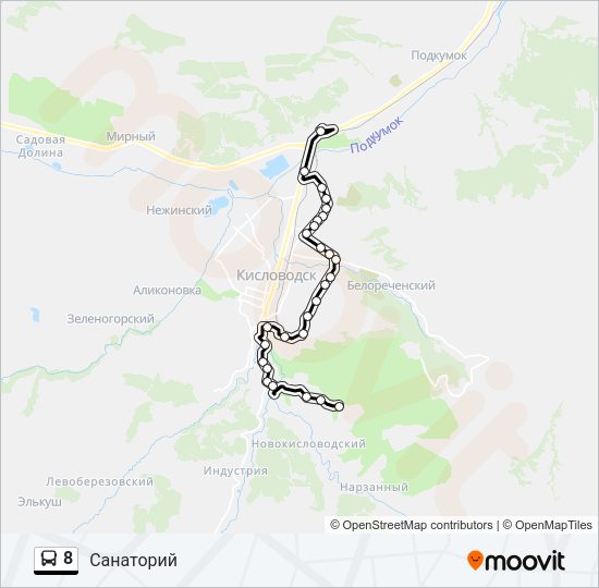 8 Bus Line Map