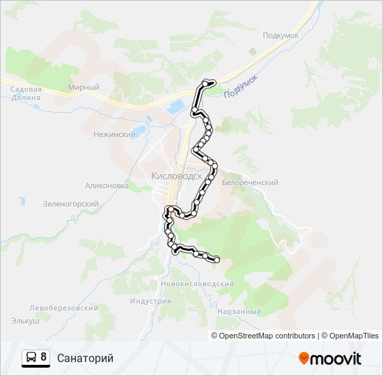 Схема движения маршруток в кисловодске