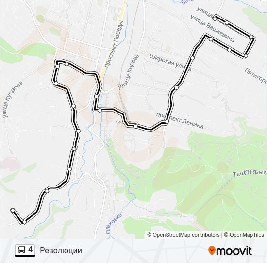 4 Bus Line Map