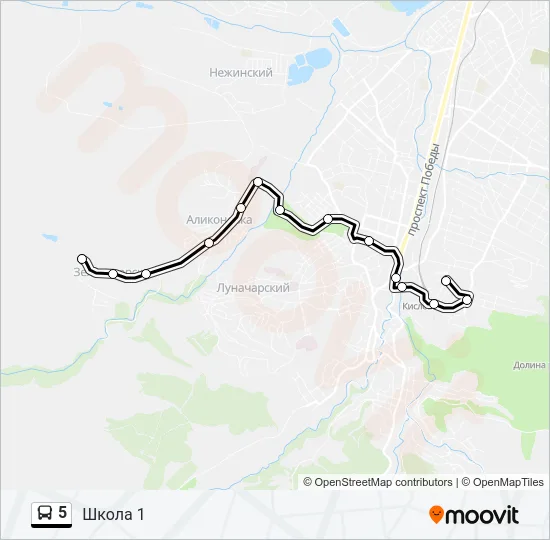 5 Bus Line Map