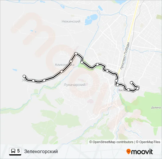 5 Bus Line Map