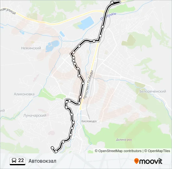 22 Bus Line Map