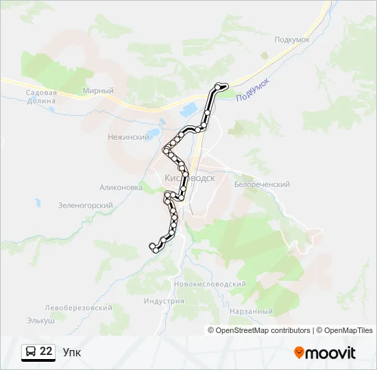 22 Bus Line Map