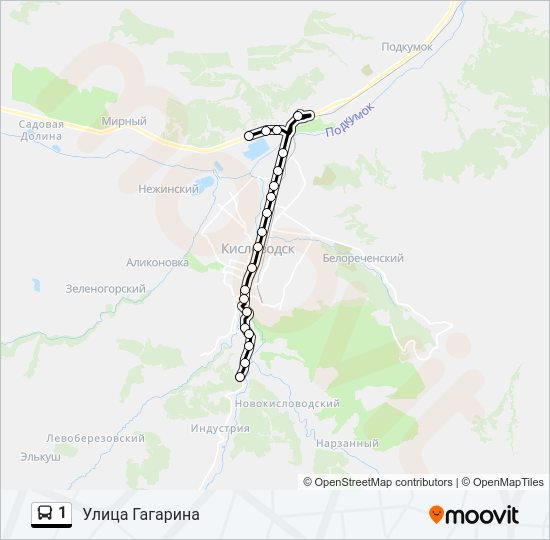 1 Bus Line Map