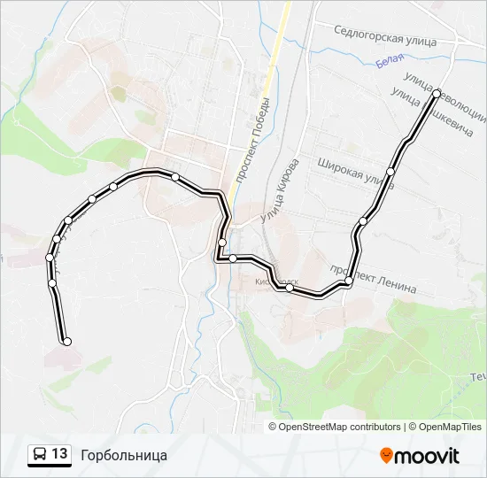 13 Bus Line Map