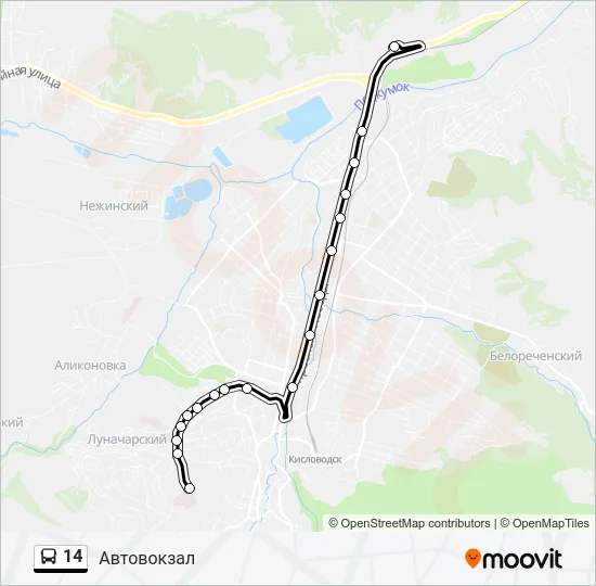 14 Bus Line Map